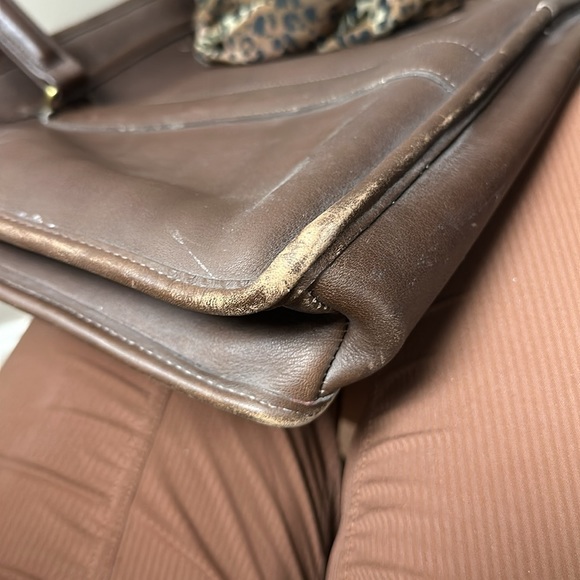 Vintage Brown Coach Leather Briefcase - Picture 7 of 16